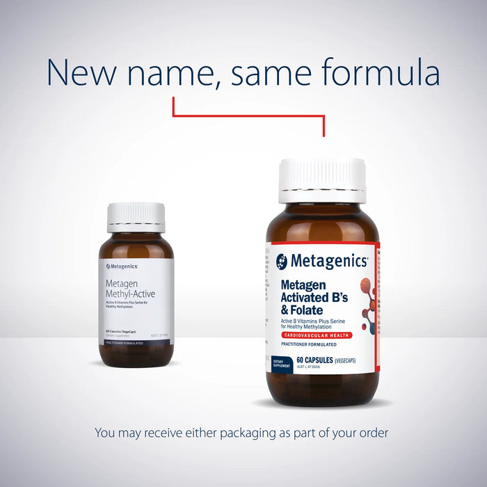 Metagen Activated B's & Folate 60 Capsules (formly Metagen Methyl-Active 60 VegeCaps)