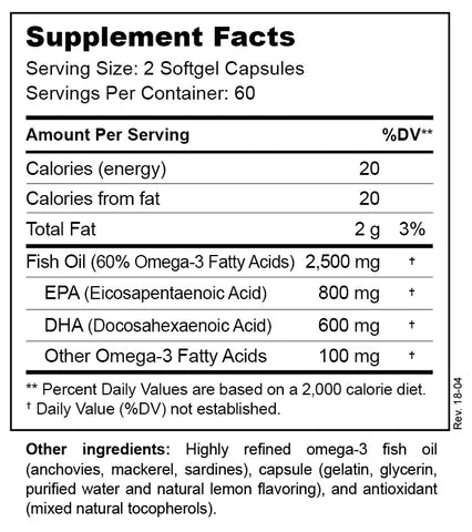 Hardy Nutritionals Essential Omegas ingredients