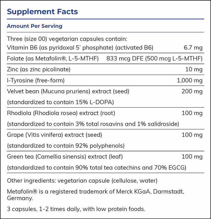 Pure Encapsulations Dopa Plus ingredients