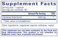 Pure Encapsulations L-Tyrosine ingredients