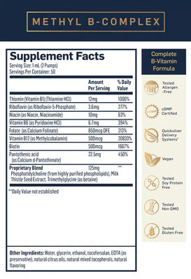 Quicksilver Liposomal Methyl B-Complex 50mL (50 serves)