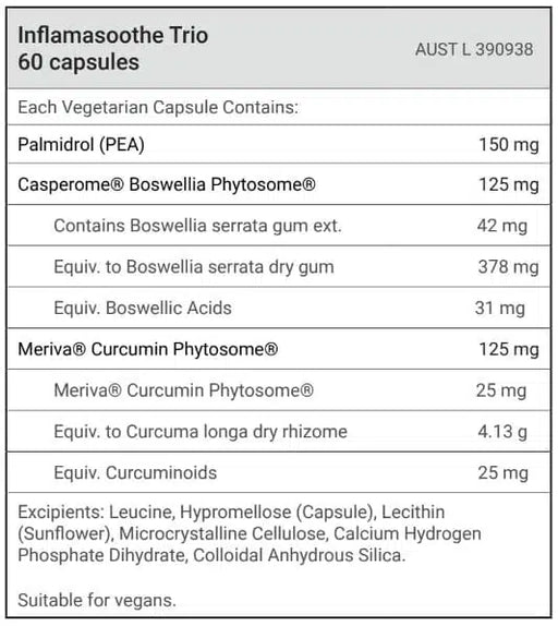 RN Labs InflamaSoothe 60 caps ingredients