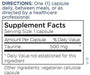 Metabolic Maintenance Taurine 500mg 100 caps