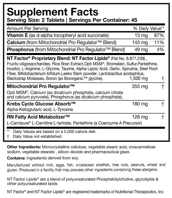 NT Factor® Energy ingredients