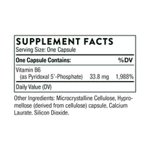 Load image into Gallery viewer, Thorne Pyridoxal 5&#39;-Phosphate 180 cap ingredients