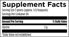Design for Health Glycine Powder 180 grams ingredients